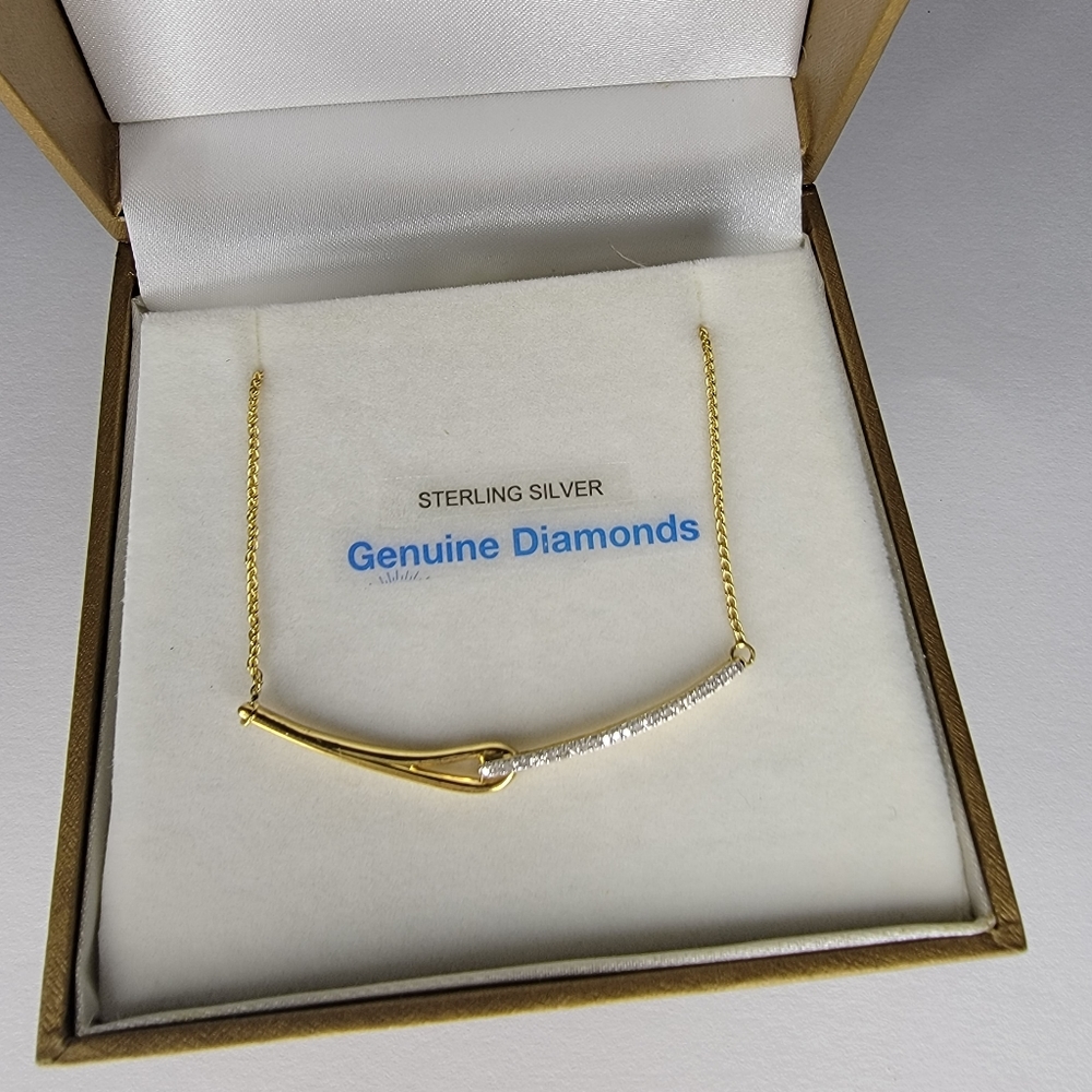 Diamond Bar Necklace